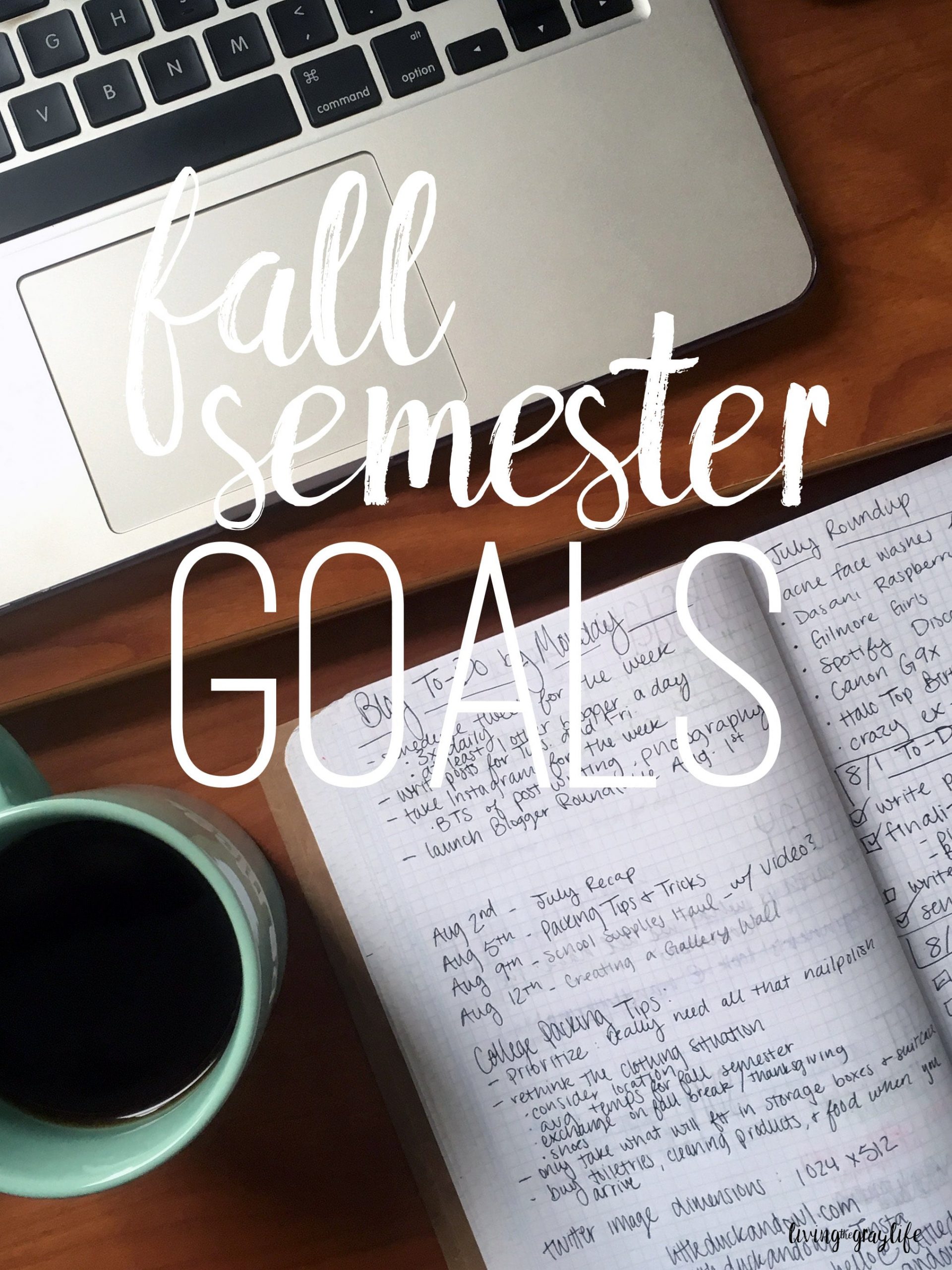Fall 2016 Semester Goals Living The Gray Life