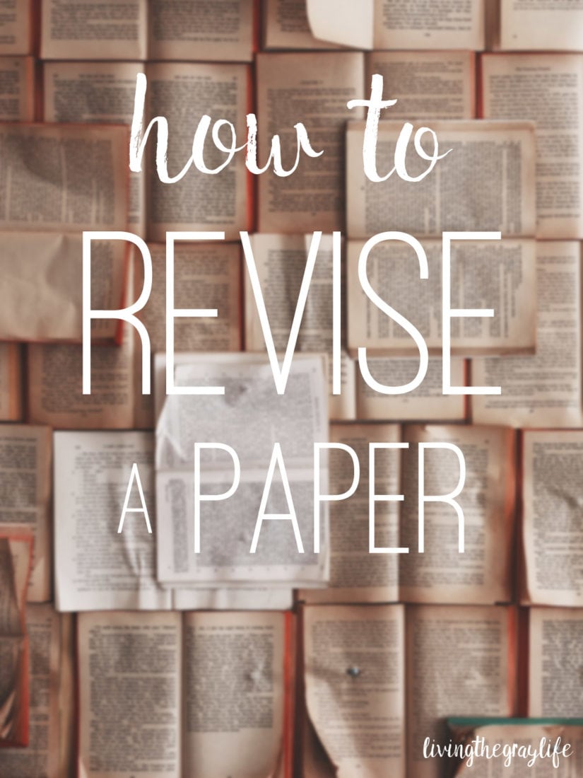Revising A Paper: How To