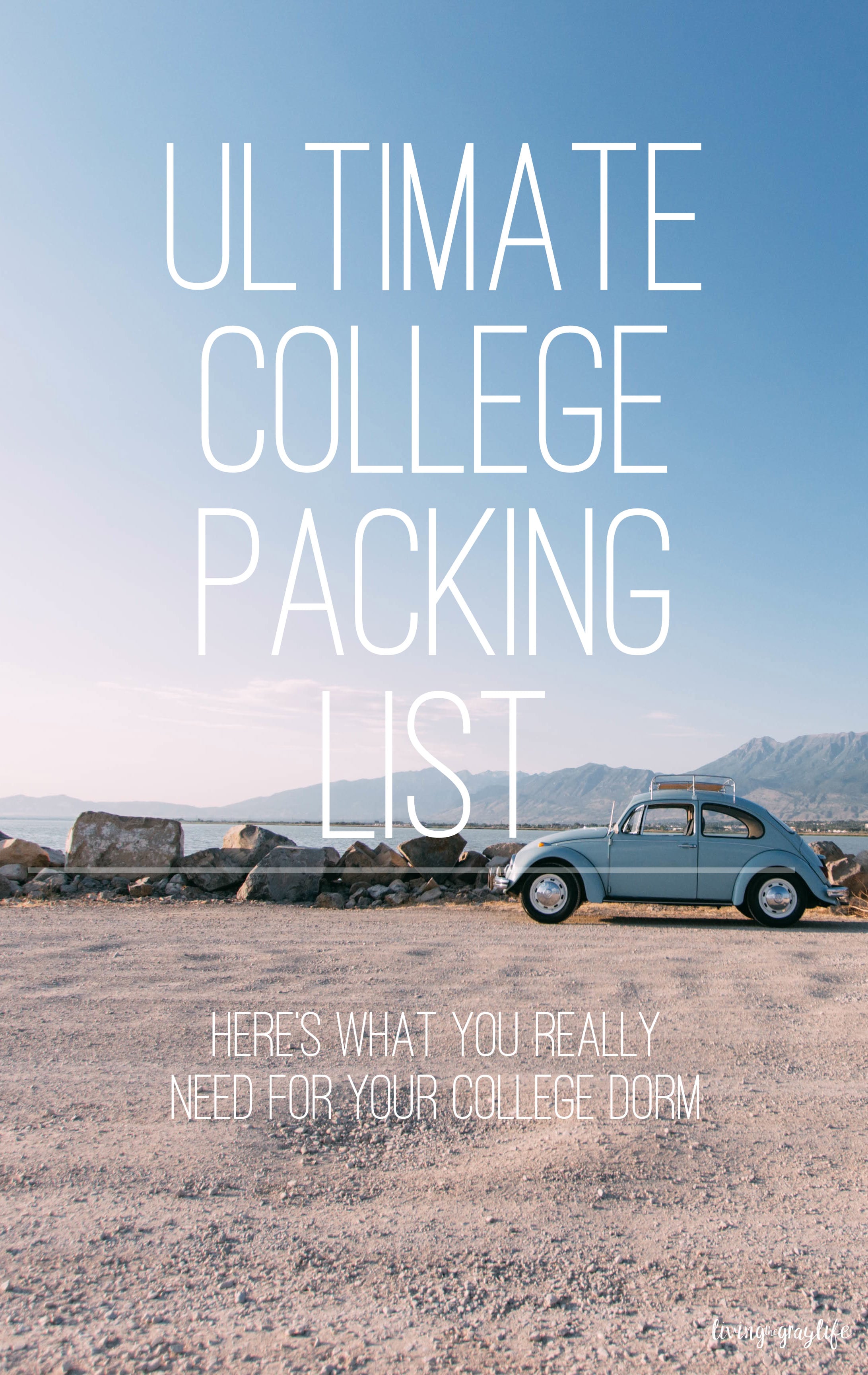 Here's what you actually need to pack for your college dorm! Ultimate college packing list.