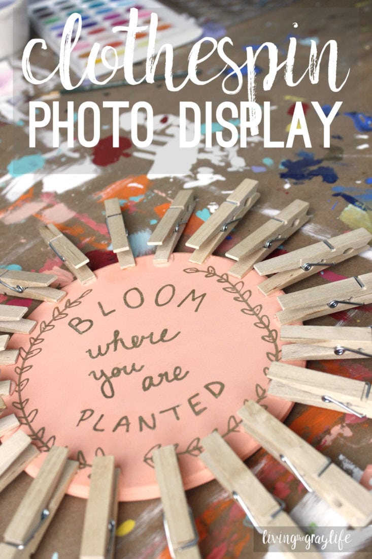 DIY Clothespin Picture Display