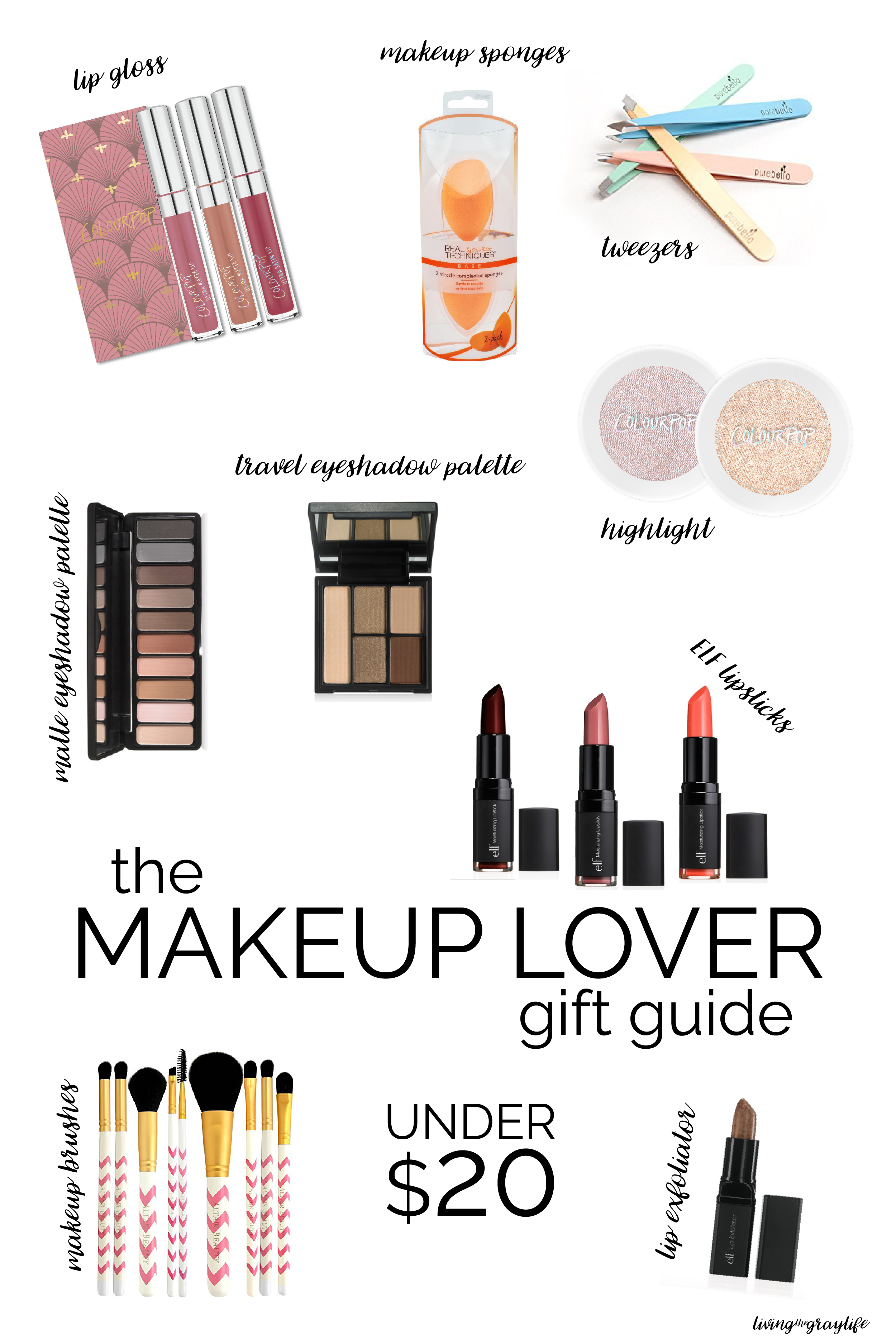 Perfect gifts for the makeup lover in your life. All under $20! | Makeup Lover Gift Guide